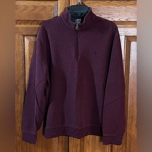 Ralph Lauren Maroon Half-Zip Sweater